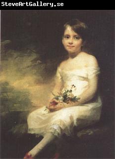 Sir Henry Raeburn A Little Girl Carrying Flowers (mk05)
